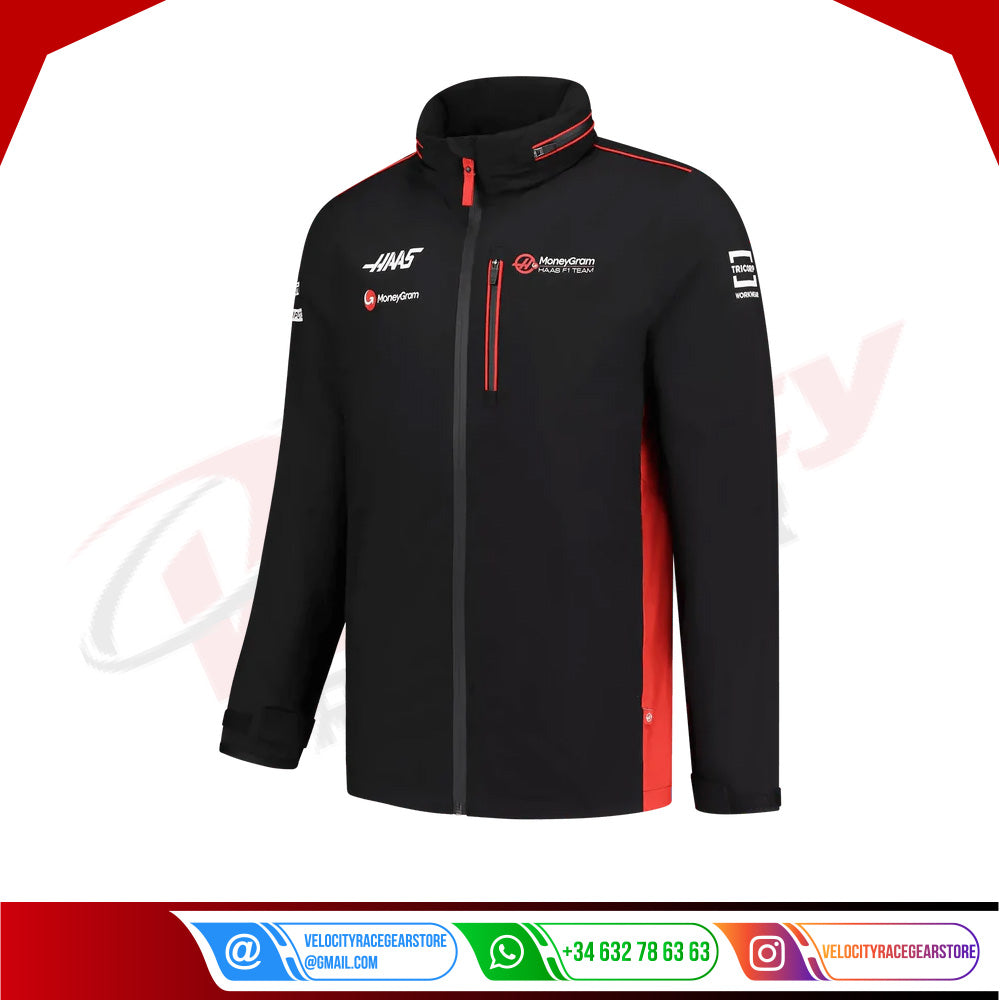 Lightweight Raincoat Haas F1 Team - Velocity Racegear-Lightweight Raincoat Haas F1 Team - Velocity Racegear-F1 jacket