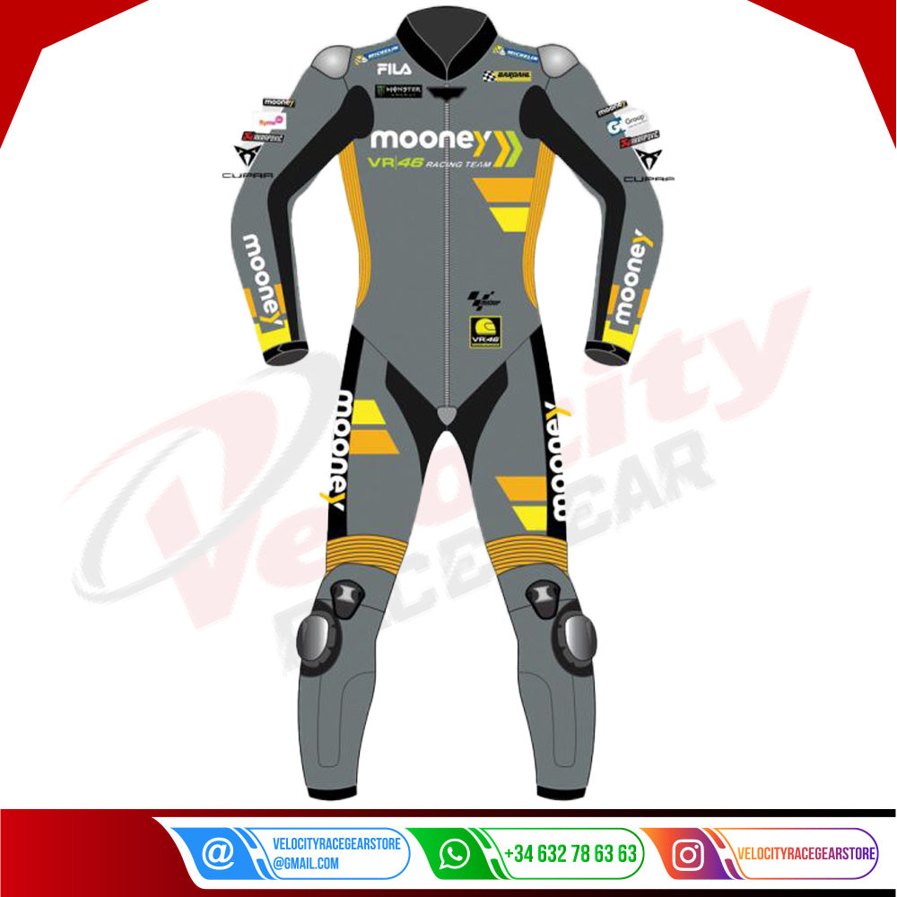 Luca Marini MotoGP 2022 Mooney VR46 Racing Leather Suit - Velocity Racegear-null