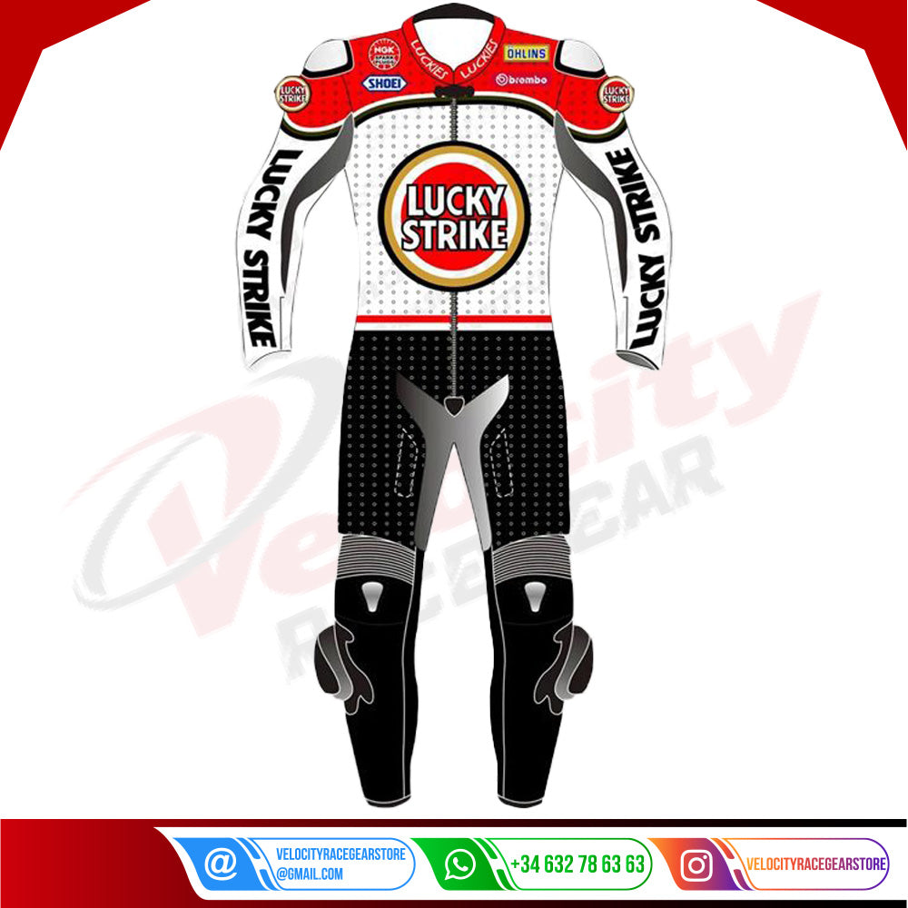 Lucky Strike Motorcycle Leather Suit - Velocity Racegear-null