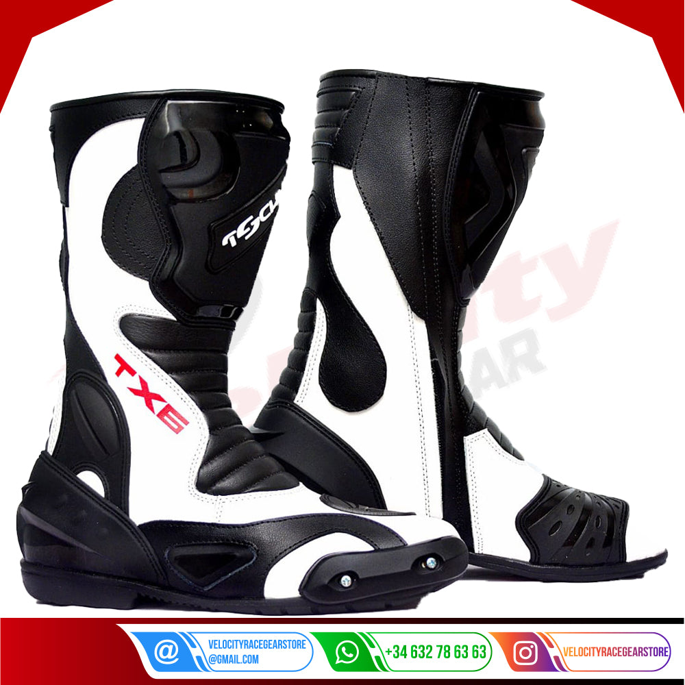 MOTORBIKE RACEING LEATHER BOOT-019 - Velocity Racegear-null