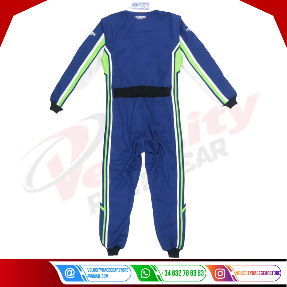 Marina Custom Blue Racing Suits - Velocity Racegear-Marina Custom Blue Racing Suits - Velocity Racegear-Kart Racing Suit
