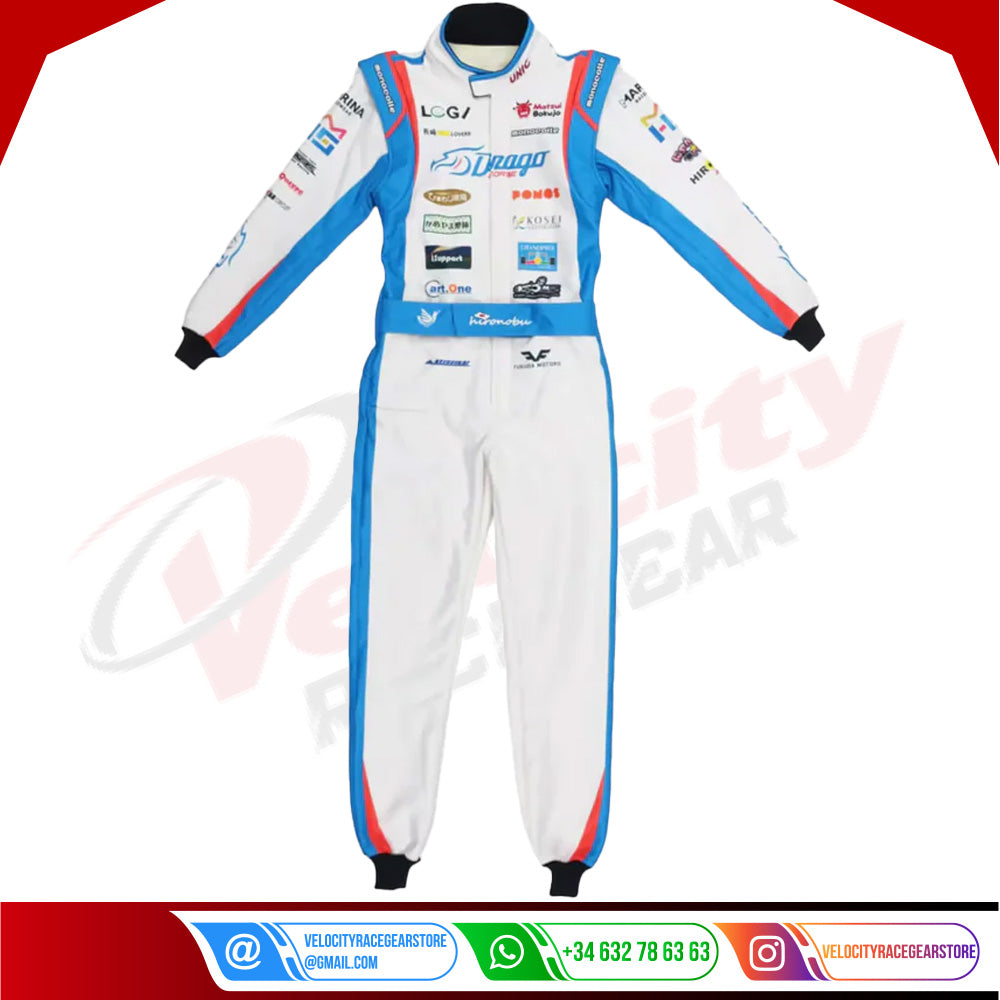 Marina Custom FIA Unic Hlronobu Shimizu Racing Suits - Velocity Racegear-Marina Custom FIA Unic Hlronobu Shimizu Racing Suits - Velocity Racegear-Kart Racing Suit