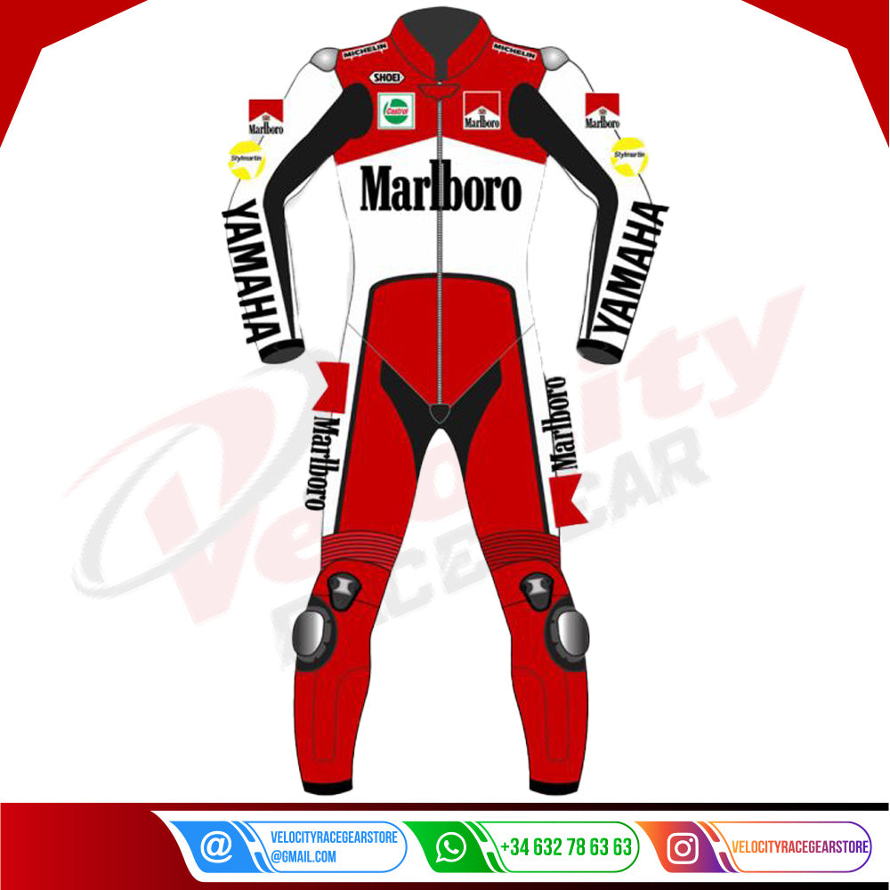 Marlboro Leather Suit John Kocinski Yamaha MotoGP 1990 - Velocity Racegear-null