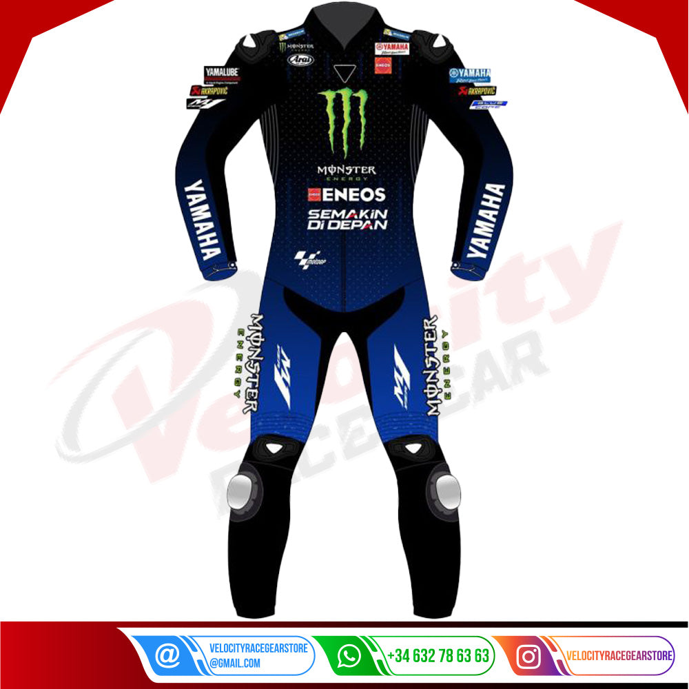 Maverick Vinales Yamaha Motorbike Suit - Velocity Racegear-null