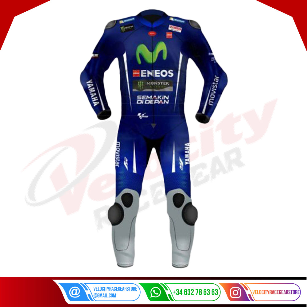Maverick Vinales Yamaha Movistar Motogp Motorcycle Leather Suit - Velocity Racegear-null