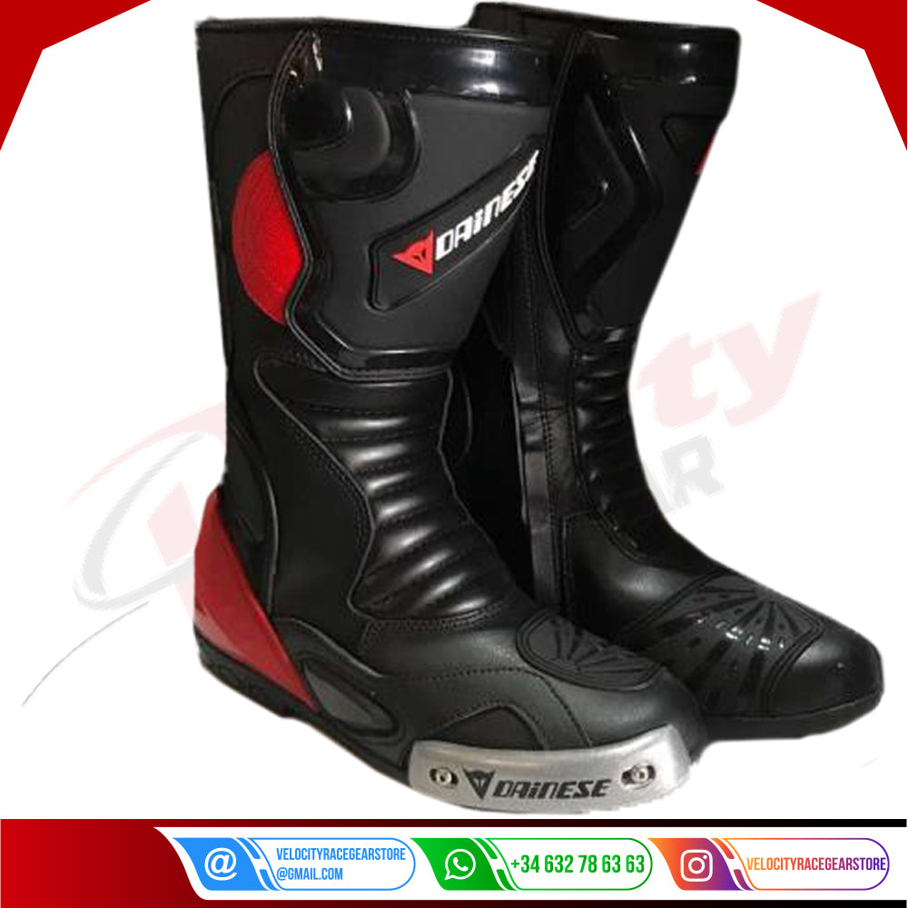 Mens Leather Motorbike Motorcycle Racing Sports Shoes Boots MN-027 - Velocity Racegear-null