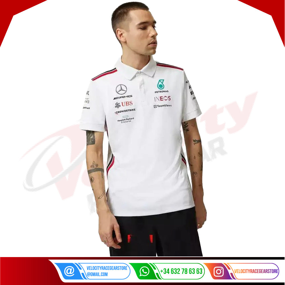 Mercedes-AMG F1 2023 Team Polo - Velocity Racegear-Mercedes-AMG F1 2023 Team Polo - Velocity Racegear-F1 Polo Shirts