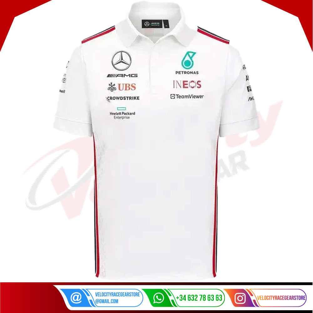 Mercedes-AMG F1 2023 Team Polo - Velocity Racegear-Mercedes-AMG F1 2023 Team Polo - Velocity Racegear-F1 Polo Shirts