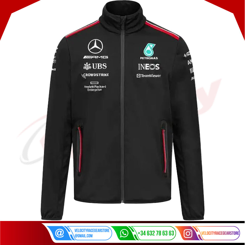 Mercedes-AMG F1 2023 Team Softshell Jacket - Velocity Racegear-Mercedes-AMG F1 2023 Team Softshell Jacket - Velocity Racegear-F1 jacket