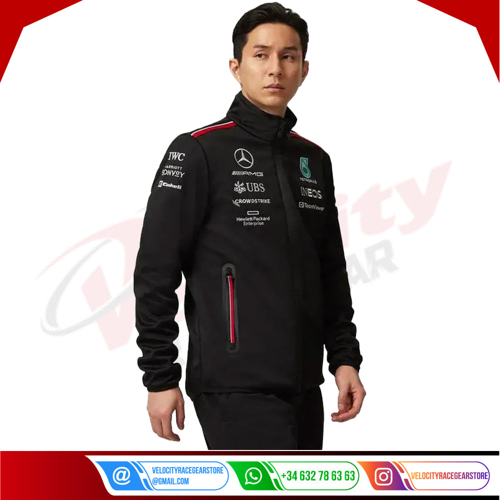 Mercedes-AMG F1 2023 Team Softshell Jacket - Velocity Racegear-Mercedes-AMG F1 2023 Team Softshell Jacket - Velocity Racegear-F1 jacket