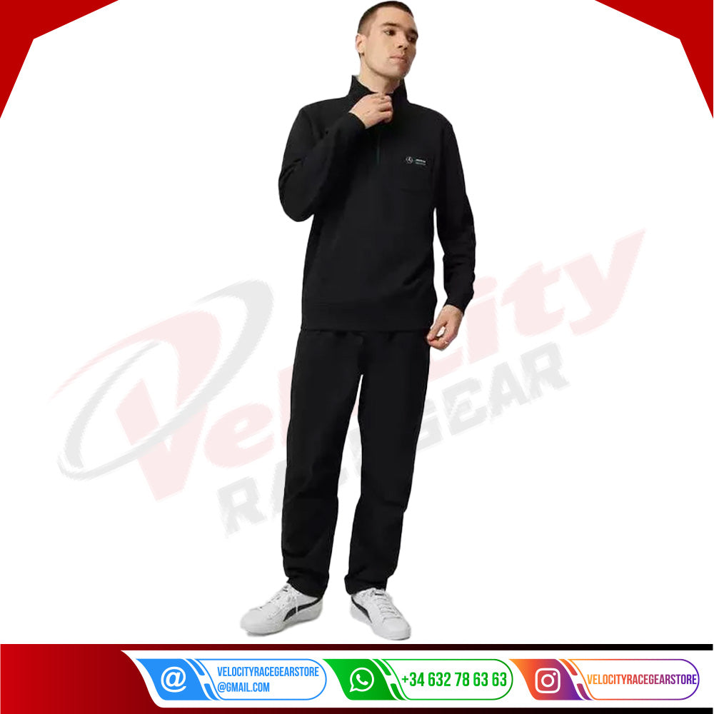 Mercedes-AMG F1 Quarter Zip Sweatshirt - Velocity Racegear-Mercedes-AMG F1 Quarter Zip Sweatshirt - Velocity Racegear-F1 Polo Shirts