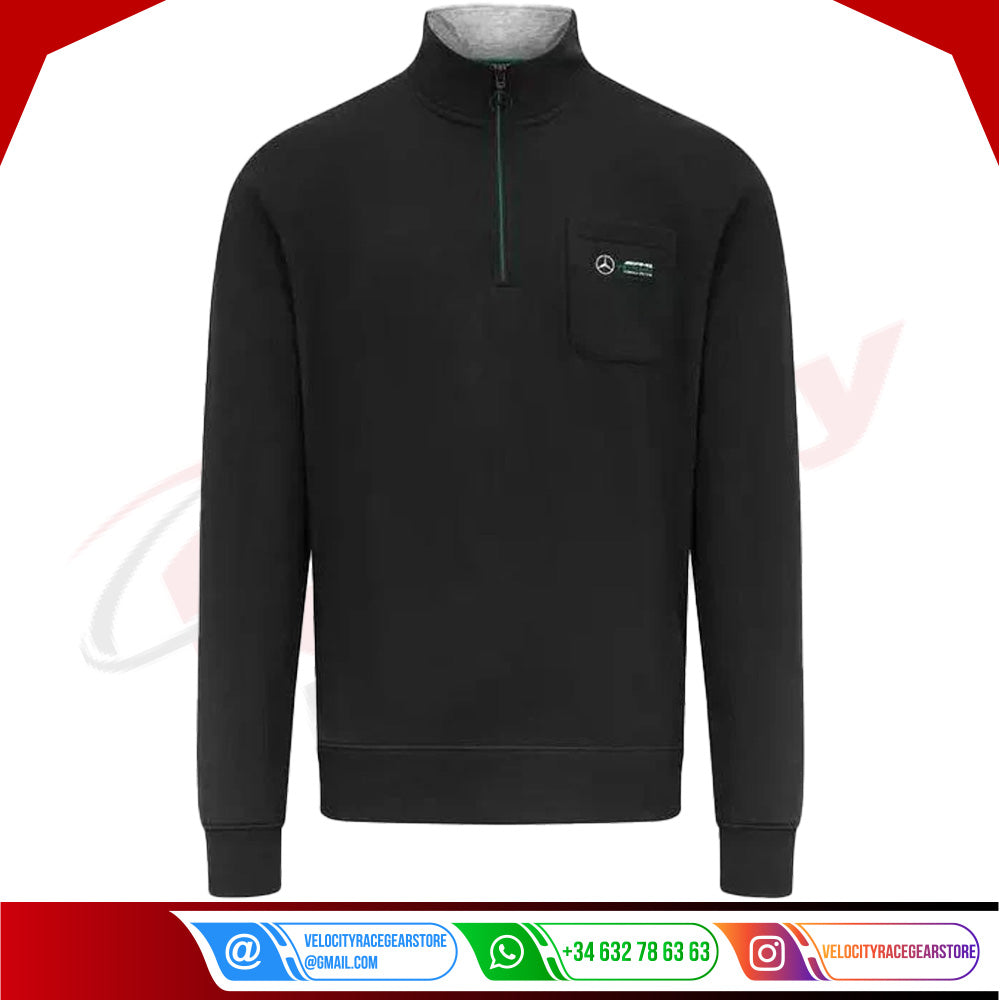 Mercedes-AMG F1 Quarter Zip Sweatshirt - Velocity Racegear-Mercedes-AMG F1 Quarter Zip Sweatshirt - Velocity Racegear-F1 Polo Shirts