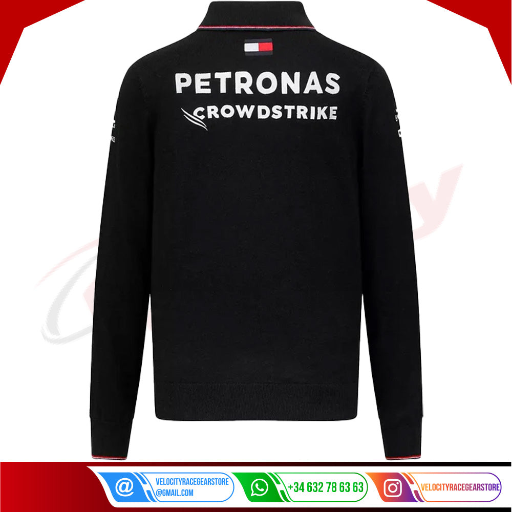 Mercedes-AMG Petronas 2023 Team Longsleeve Polo - Velocity Racegear-Mercedes-AMG Petronas 2023 Team Longsleeve Polo - Velocity Racegear-F1 Polo Shirts