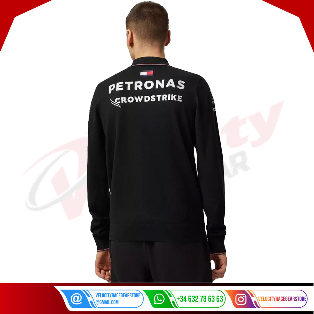 Mercedes-AMG Petronas 2023 Team Longsleeve Polo - Velocity Racegear-Mercedes-AMG Petronas 2023 Team Longsleeve Polo - Velocity Racegear-F1 Polo Shirts