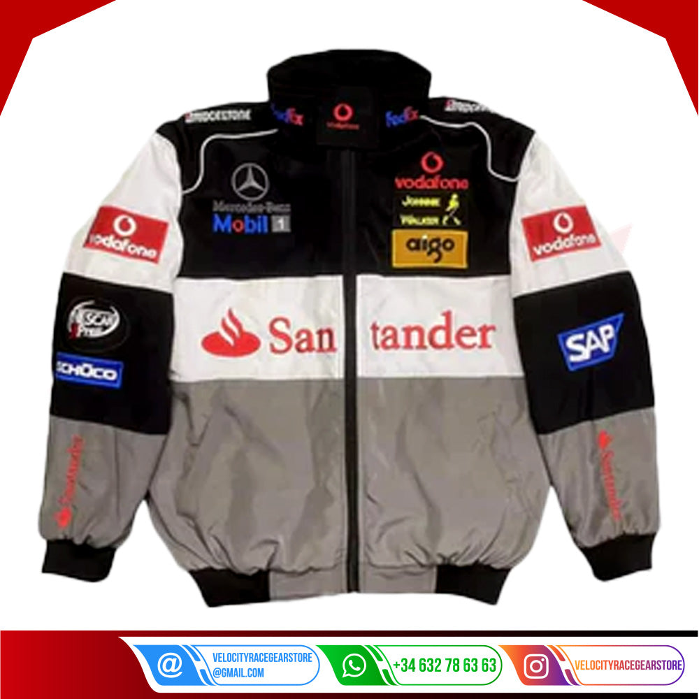 Mercedes-Benz F1 Racing Embroidered Logo Jacket - Velocity Racegear-Mercedes-Benz F1 Racing Embroidered Logo Jacket - Velocity Racegear-F1 jacket