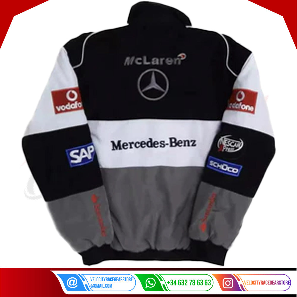 Mercedes-Benz F1 Racing Embroidered Logo Jacket - Velocity Racegear-Mercedes-Benz F1 Racing Embroidered Logo Jacket - Velocity Racegear-F1 jacket