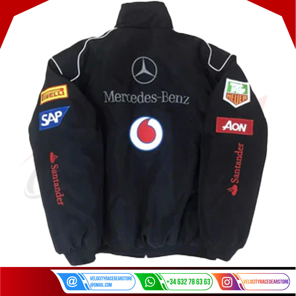 Mercedes AMG F1 Y2K Racing Bomber Style Jacket - Velocity Racegear-Mercedes AMG F1 Y2K Racing Bomber Style Jacket - Velocity Racegear-F1 jacket