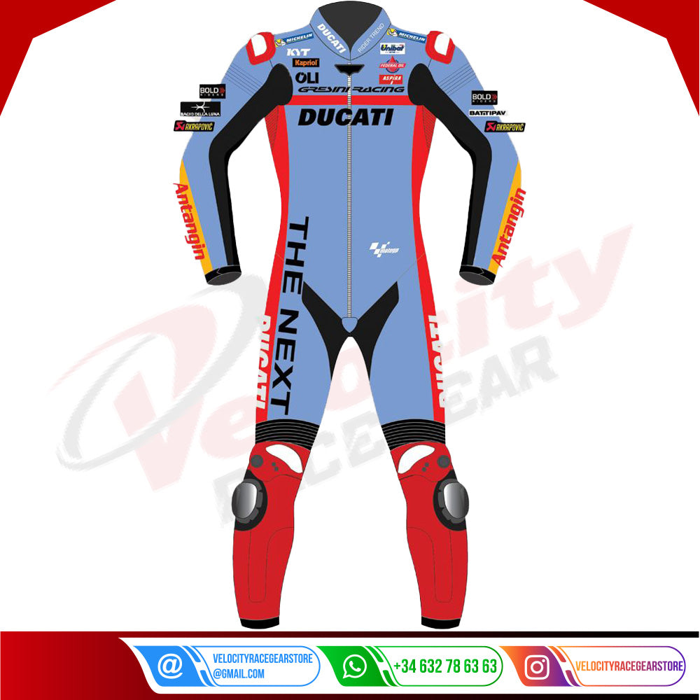 Michael Ruben Ducati Lenovo Motorbike Racing Leather Suit MotoGP 2022 - Velocity Racegear-null