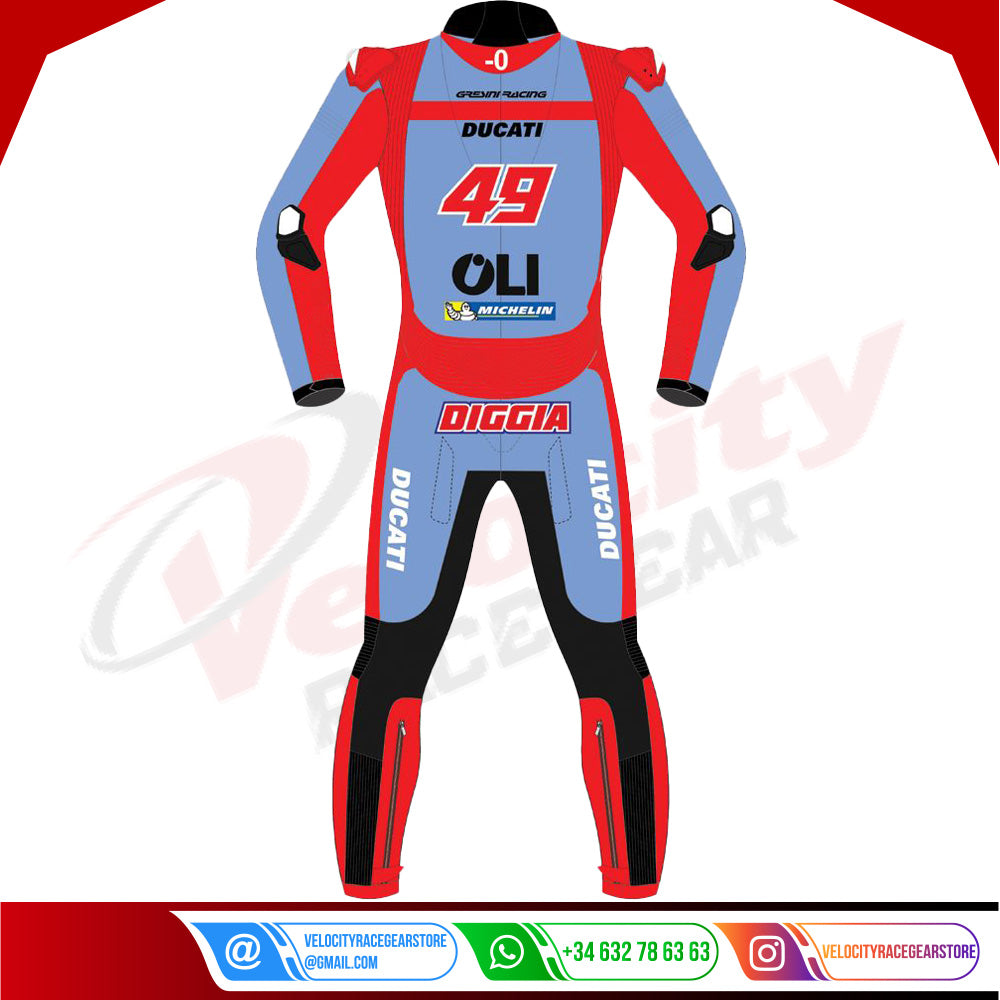 Michael Ruben Ducati Lenovo Motorbike Racing Leather Suit MotoGP 2022 - Velocity Racegear-null