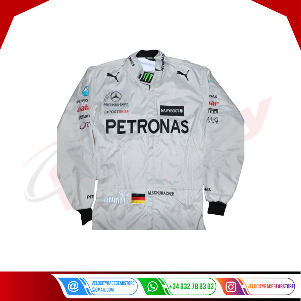 Michael Schumacher SIGNED Mercedes 2012 F1 REPLICA Race SUIT - Velocity Racegear-Michael Schumacher SIGNED Mercedes 2012 F1 REPLICA Race SUIT - Velocity Racegear-F1 Racing Suit
