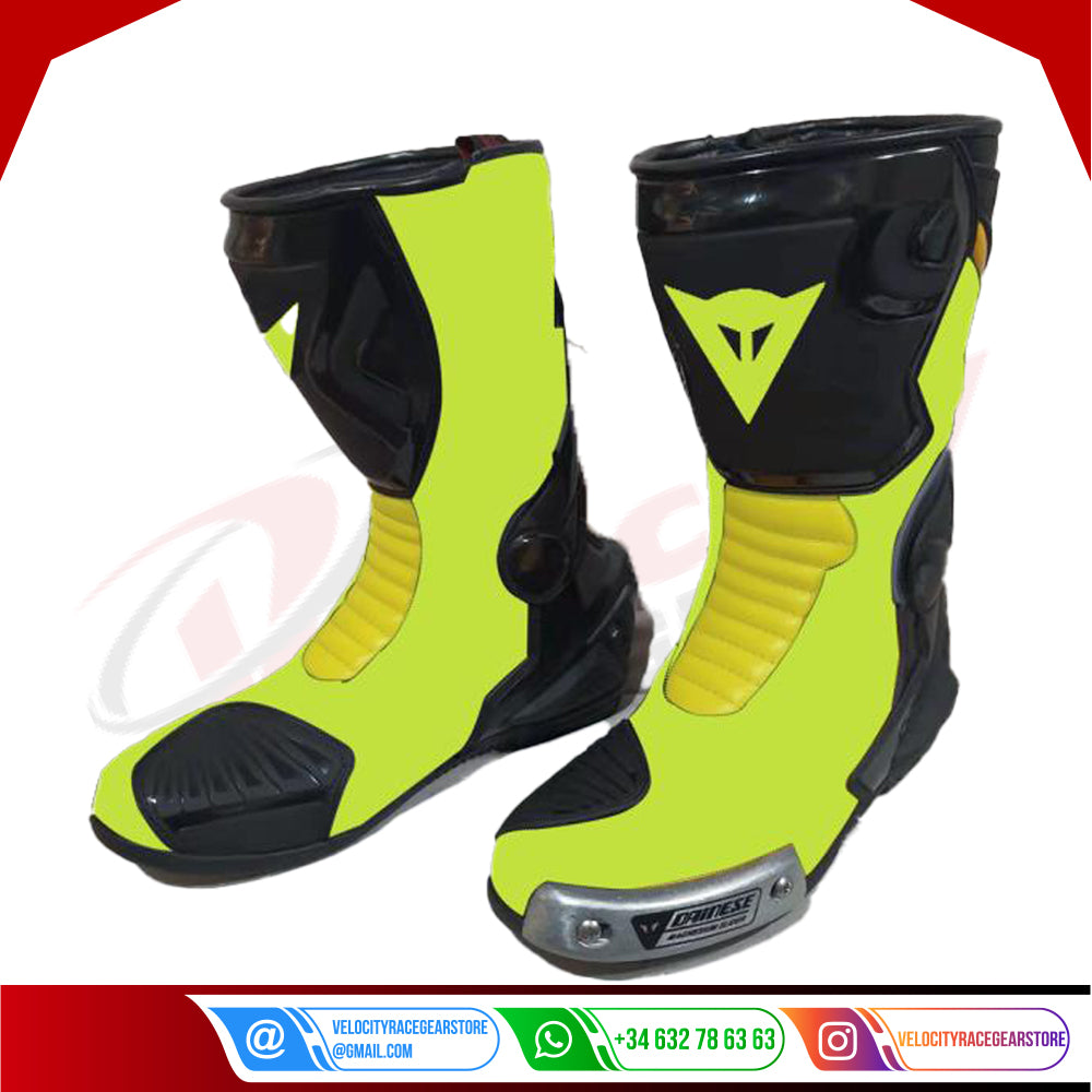 Motorbike Motorcycle Men Leather Racing Sports Shoes Boots Mn-060 - Velocity Racegear-null