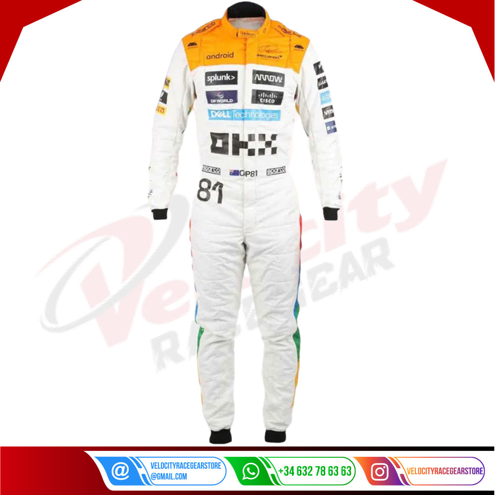 NEW MCLAREN SILVERSTONE OSCAR PIASTRI 2023 F1 TEAM RACE SUIT - Velocity Racegear-NEW MCLAREN SILVERSTONE OSCAR PIASTRI 2023 F1 TEAM RACE SUIT - Velocity Racegear-F1 Racing Suits