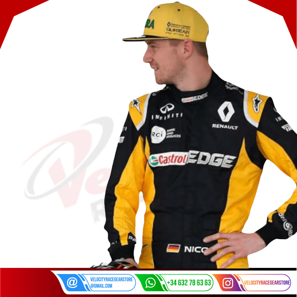 Nico Hulkenberg 2018 Renault F1 Team Race Suit - Velocity Racegear-Nico Hulkenberg 2018 Renault F1 Team Race Suit - Velocity Racegear-F1 Racing Suits