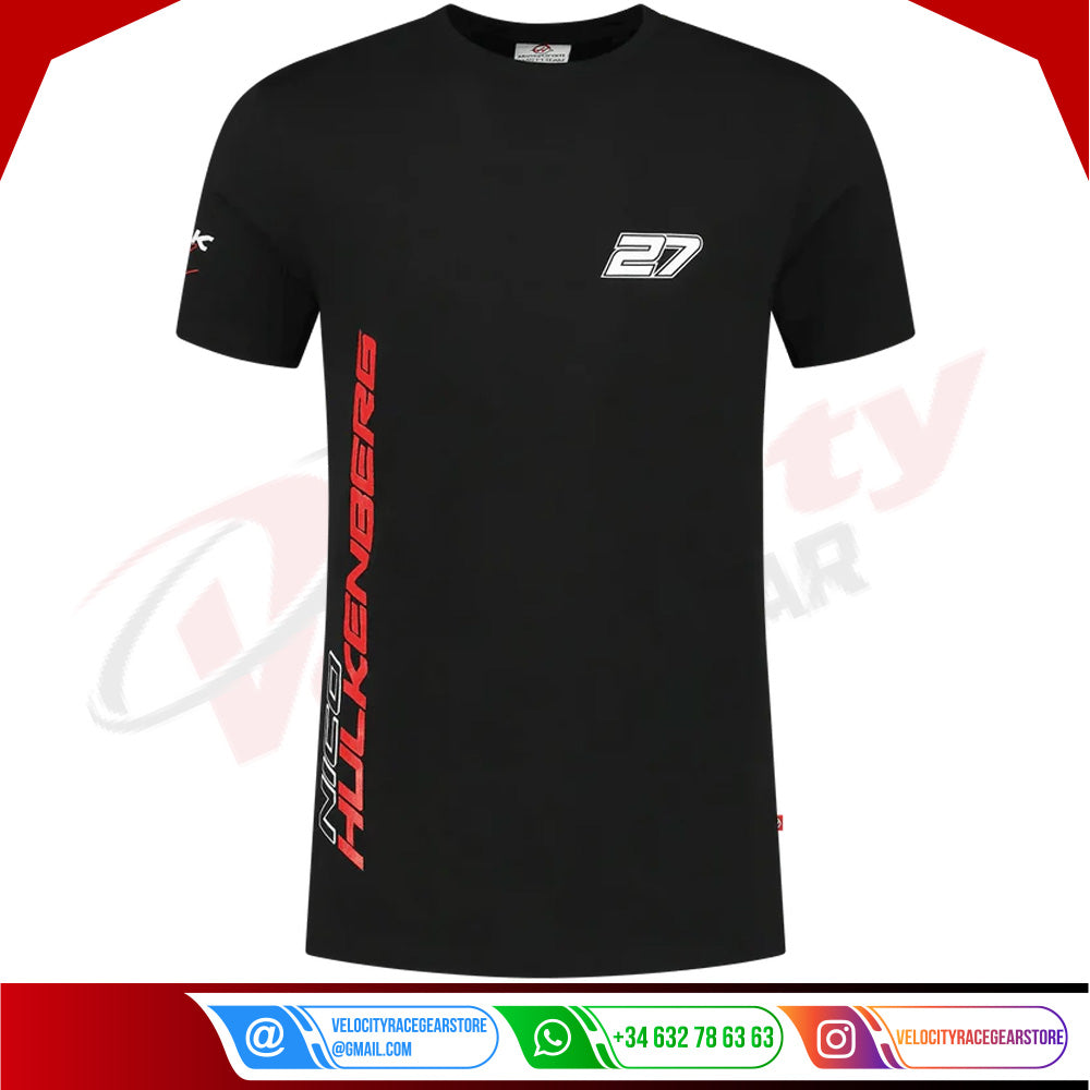 Nico Hulkenberg 2023 T-shirt Black F1 - Velocity Racegear-Nico Hulkenberg 2023 T-shirt Black F1 - Velocity Racegear-F1 Polo Shirts