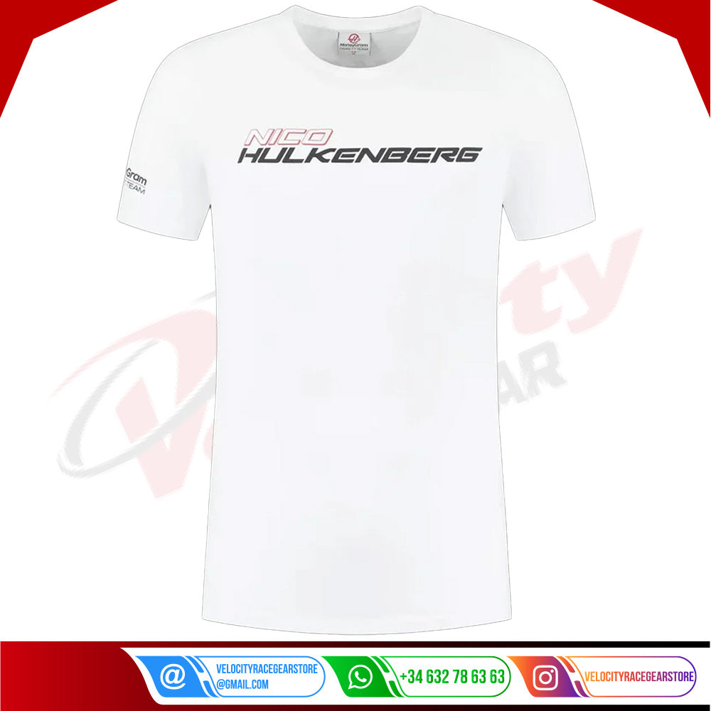 Nico Hulkenberg 2023 T-shirt White F1 - Velocity Racegear-Nico Hulkenberg 2023 T-shirt White F1 - Velocity Racegear-F1 Polo Shirts