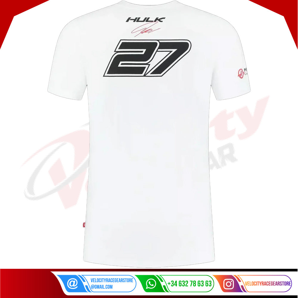 Nico Hulkenberg 2023 T-shirt White F1 - Velocity Racegear-Nico Hulkenberg 2023 T-shirt White F1 - Velocity Racegear-F1 Polo Shirts