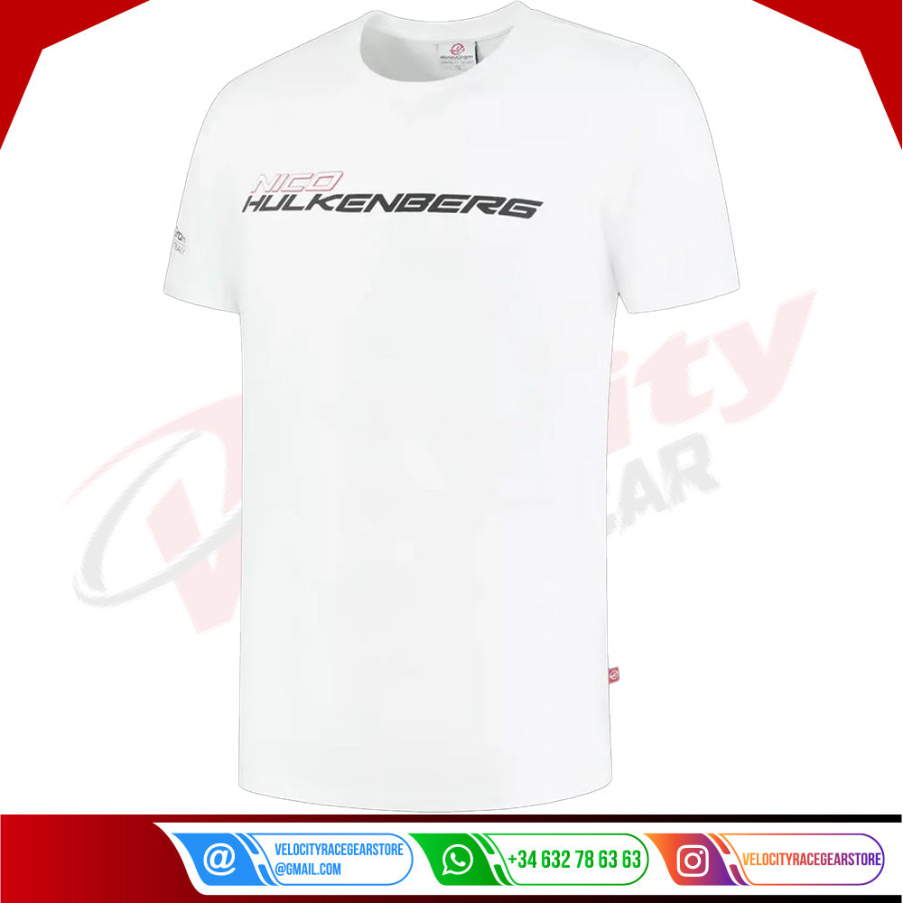 Nico Hulkenberg 2023 T-shirt White F1 - Velocity Racegear-Nico Hulkenberg 2023 T-shirt White F1 - Velocity Racegear-F1 Polo Shirts