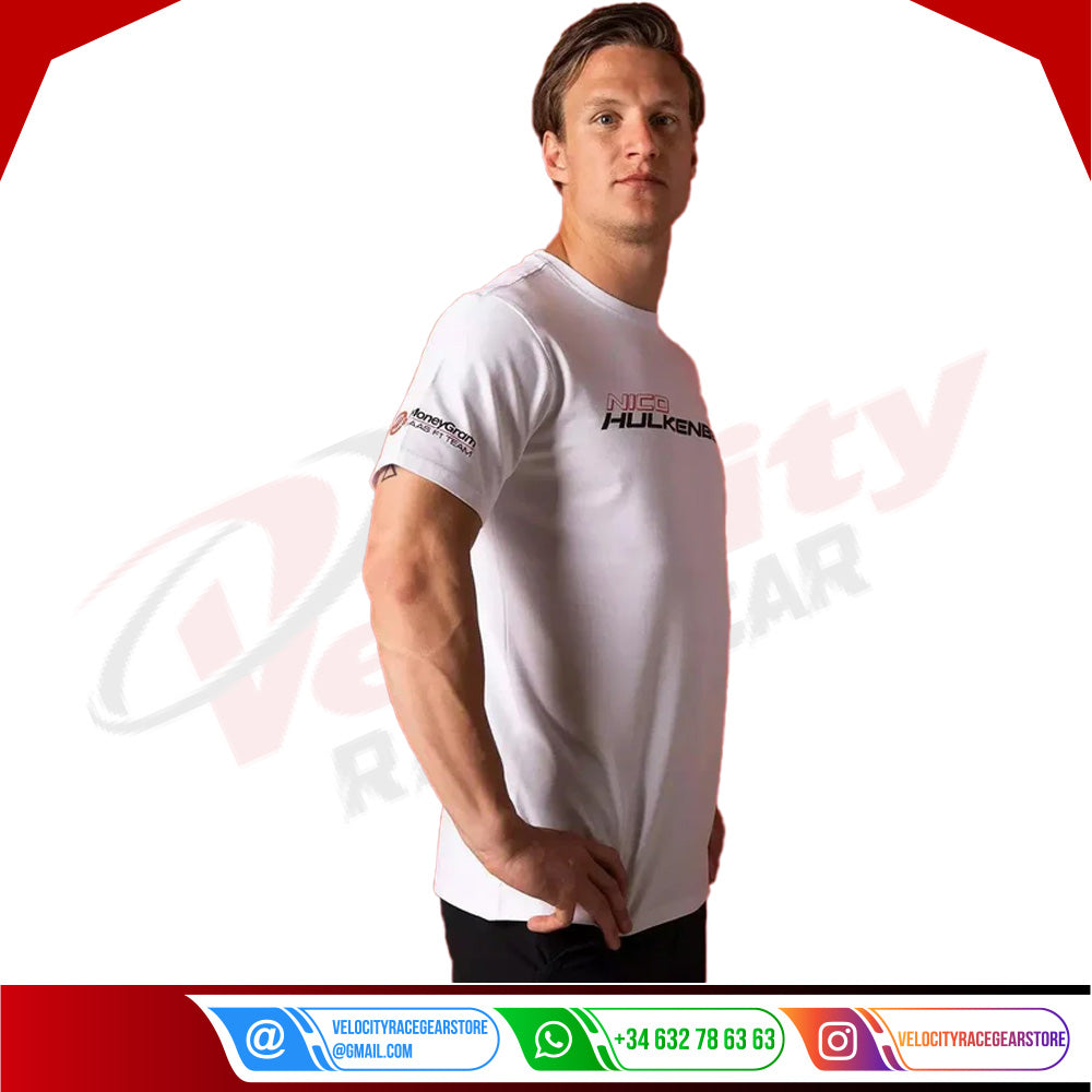 Nico Hulkenberg 2023 T-shirt White F1 - Velocity Racegear-Nico Hulkenberg 2023 T-shirt White F1 - Velocity Racegear-F1 Polo Shirts