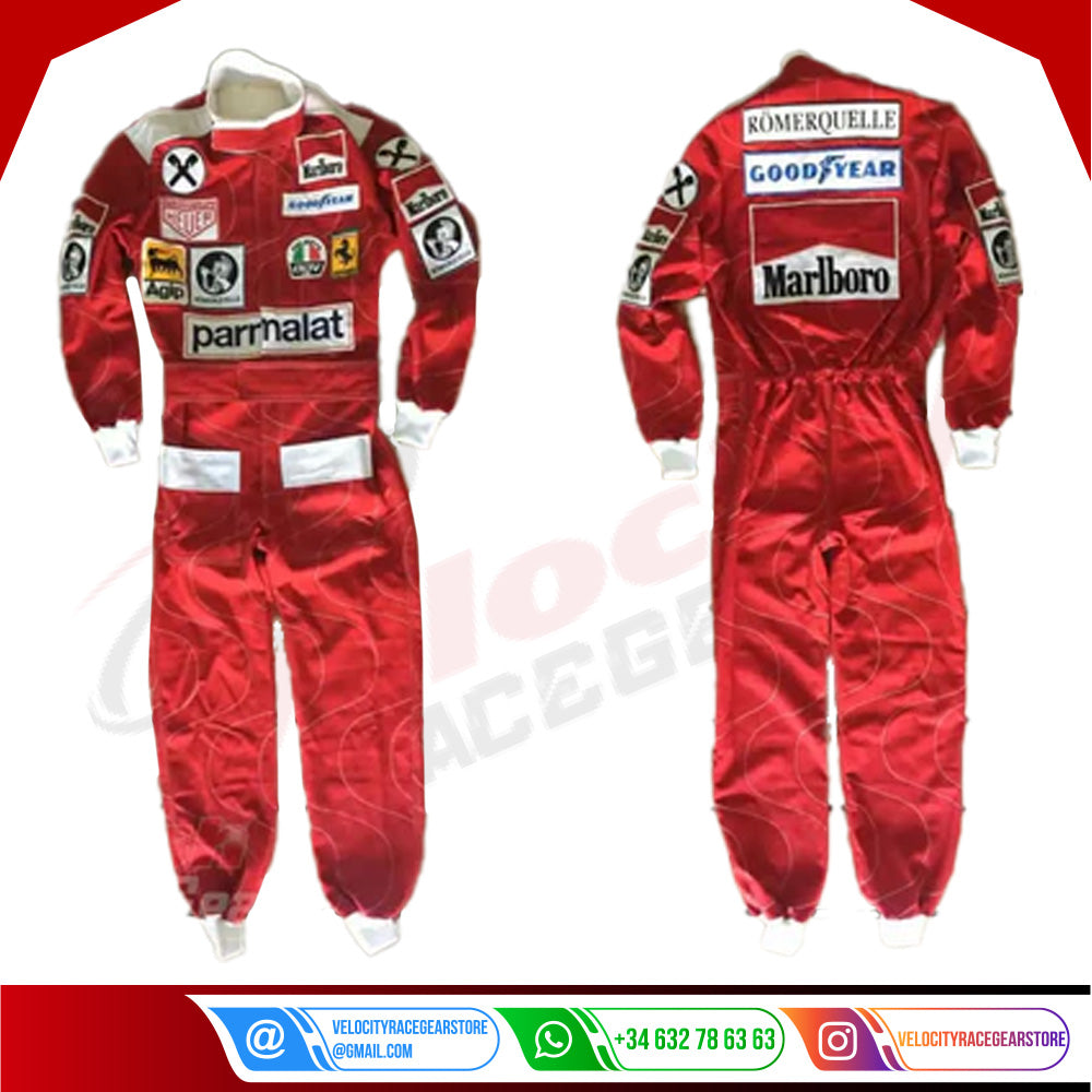 Niki Lauda 1976 Ferrari F1 Embroidered Racing suit - Velocity Racegear-Niki Lauda 1976 Ferrari F1 Embroidered Racing suit - Velocity Racegear-F1 Racing Suits