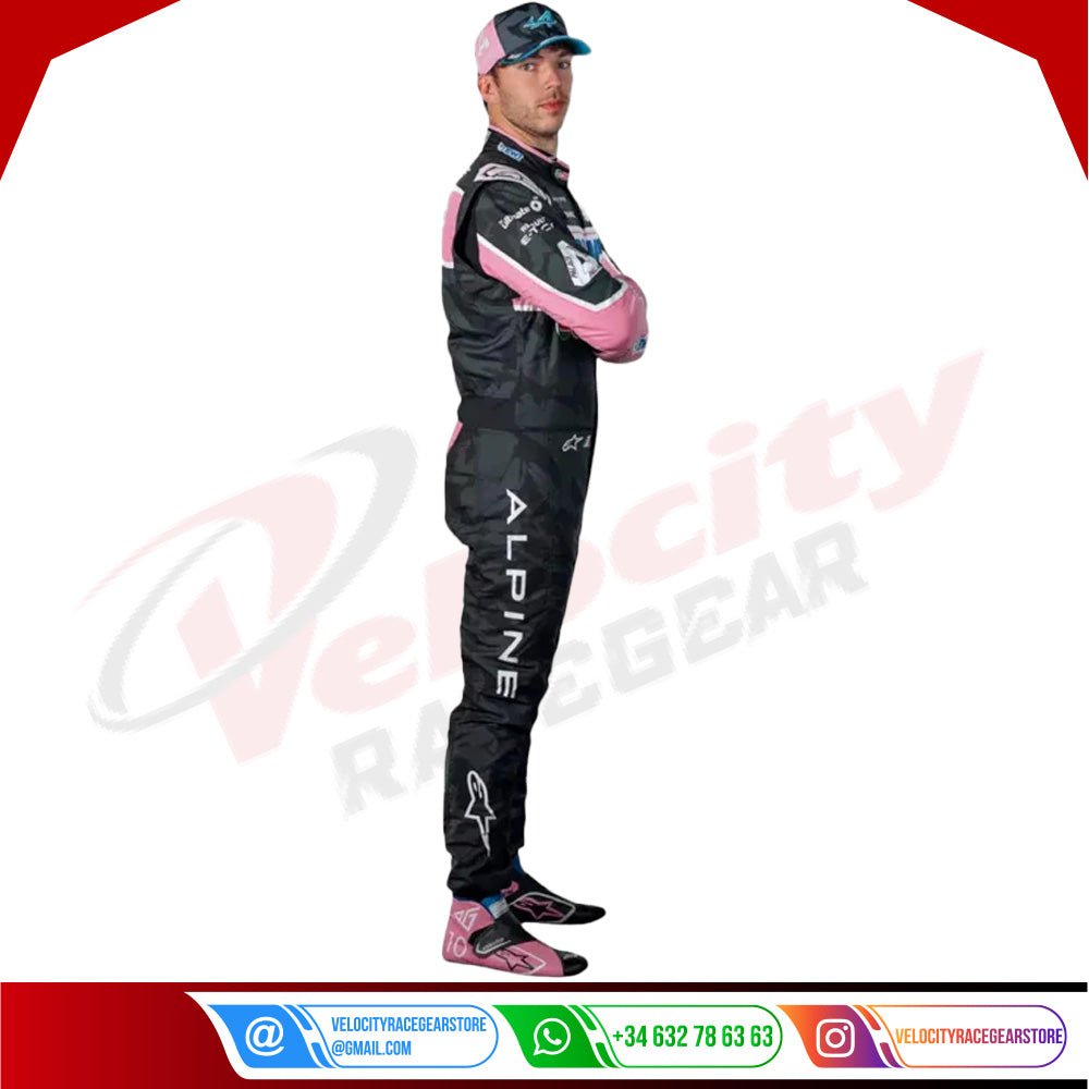 Pierre Gasly 2023 BWT Alpine F1 Team Race Suit - Las Vegas GP - Velocity Racegear-Pierre Gasly 2023 BWT Alpine F1 Team Race Suit - Las Vegas GP - Velocity Racegear-F1 Racing Suits