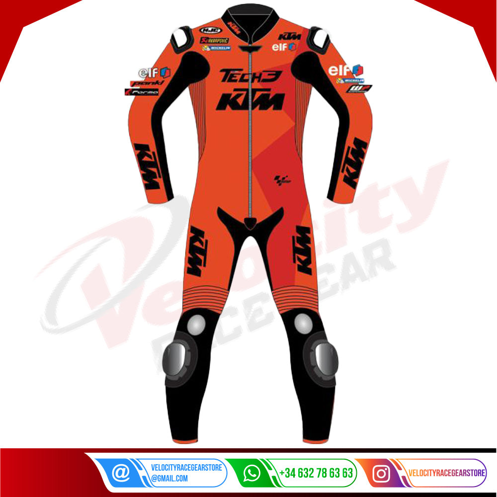 Raul Fernandez Tech3 KTM Leather Race Suit MotoGP 2022 - Velocity Racegear-null
