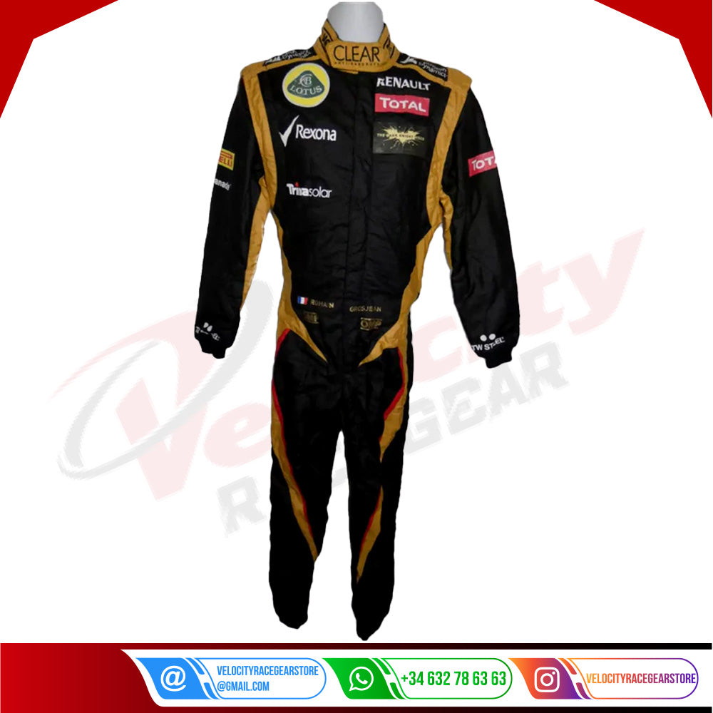 Romain Grosjean 2012 British GP ‘The dark knight rises’ Lotus F1 race suit