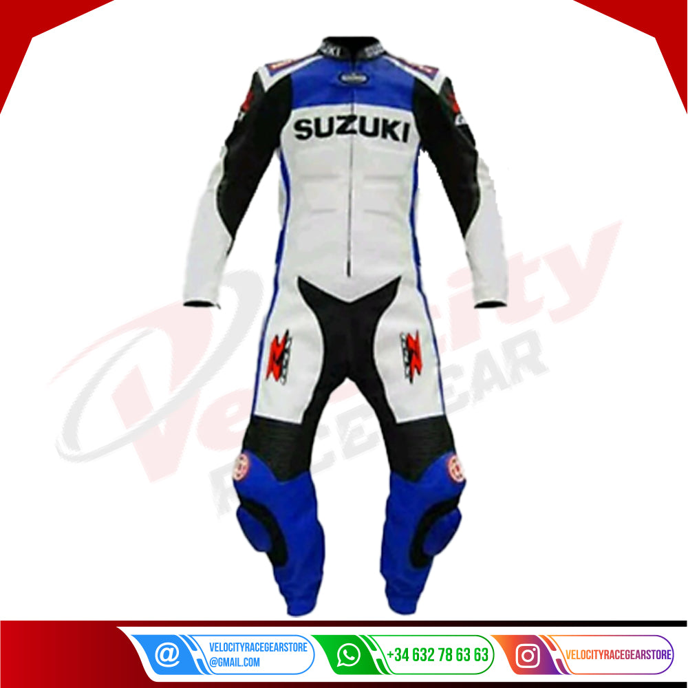 SUZUKI GSXR Motorbike Leather Suit Racing Motorcycle Leather jacket Trouser - Velocity Racegear-null