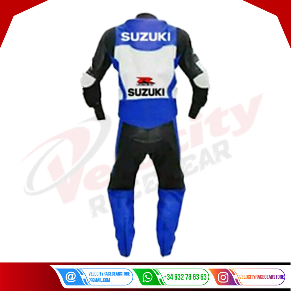 SUZUKI GSXR Motorbike Leather Suit Racing Motorcycle Leather jacket Trouser - Velocity Racegear-null