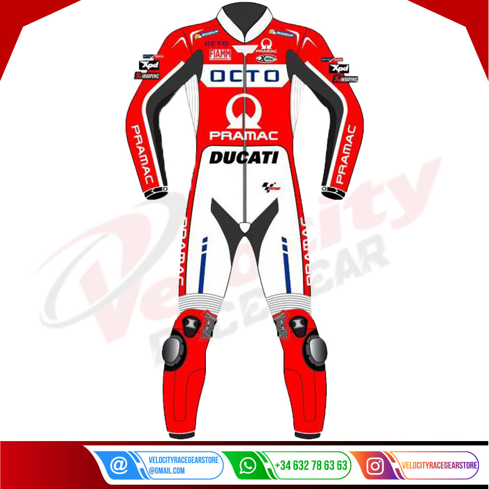 Scott Redding Ducati Pramac 2017 Motogp Leather Suit - Velocity Racegear-null