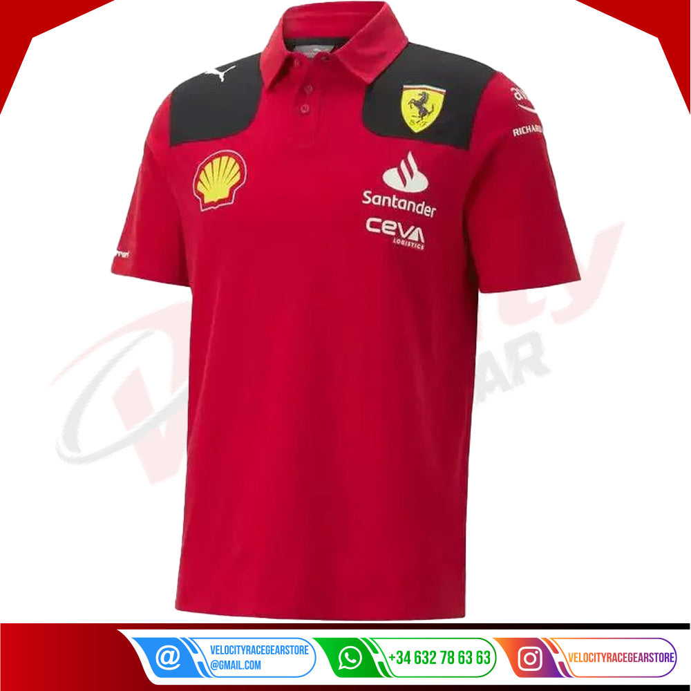 Scuderia Ferrari F1 2023 Team Polo - Velocity Racegear-Scuderia Ferrari F1 2023 Team Polo - Velocity Racegear-F1 Polo Shirts