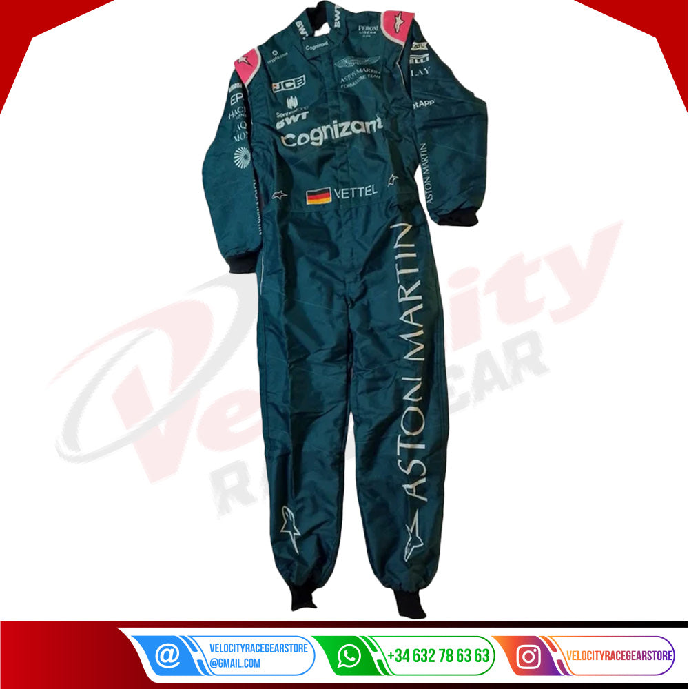 Sebastian Vettel Aston Martin F1 drivers 2021 Race Suit - Velocity Racegear-Sebastian Vettel Aston Martin F1 drivers 2021 Race Suit - Velocity Racegear-F1 Racing Suit