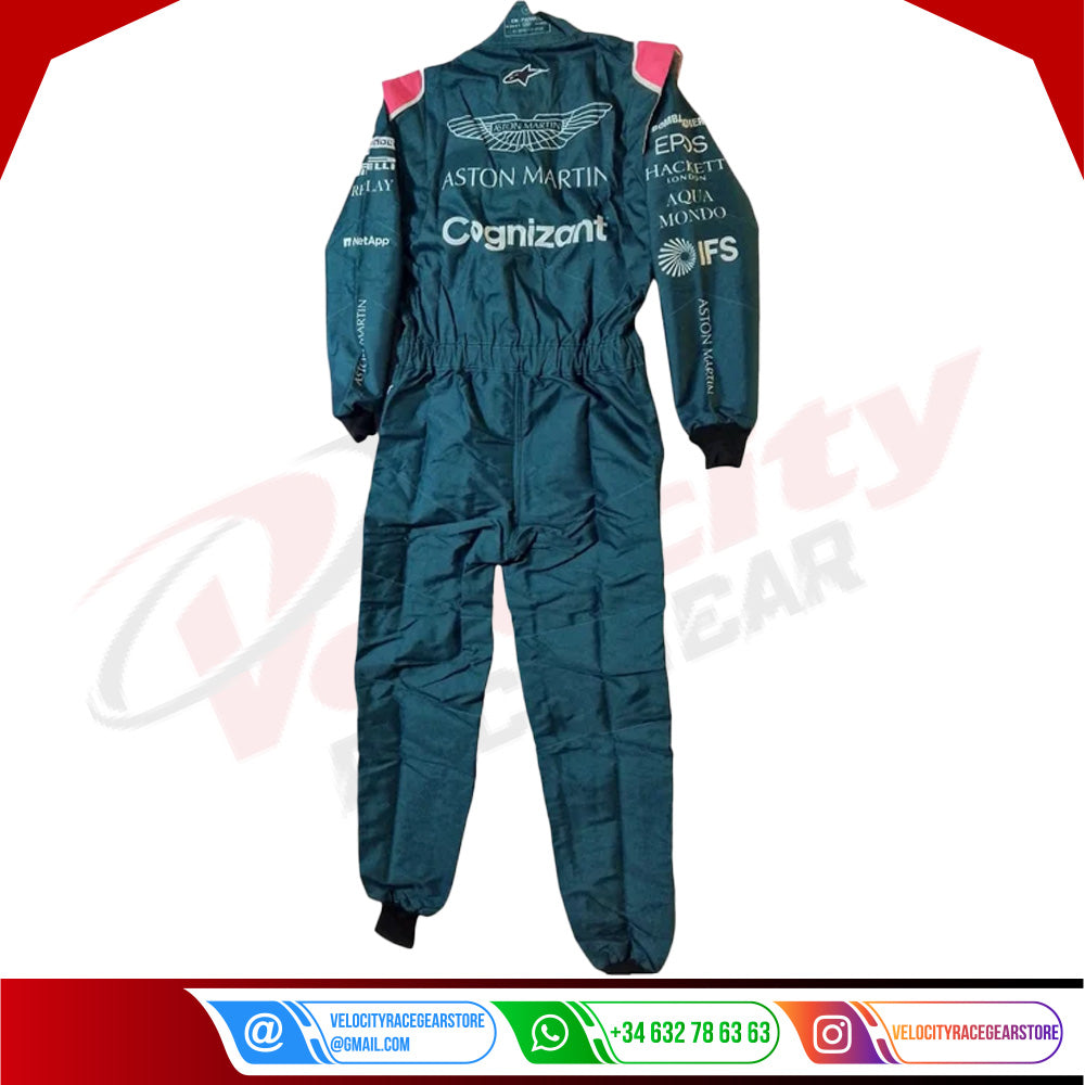 Sebastian Vettel Aston Martin F1 drivers 2021 Race Suit - Velocity Racegear-Sebastian Vettel Aston Martin F1 drivers 2021 Race Suit - Velocity Racegear-F1 Racing Suit