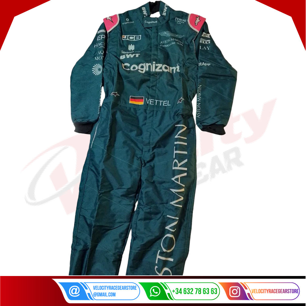 Sebastian Vettel Aston Martin F1 drivers 2021 Race Suit - Velocity Racegear-Sebastian Vettel Aston Martin F1 drivers 2021 Race Suit - Velocity Racegear-F1 Racing Suit