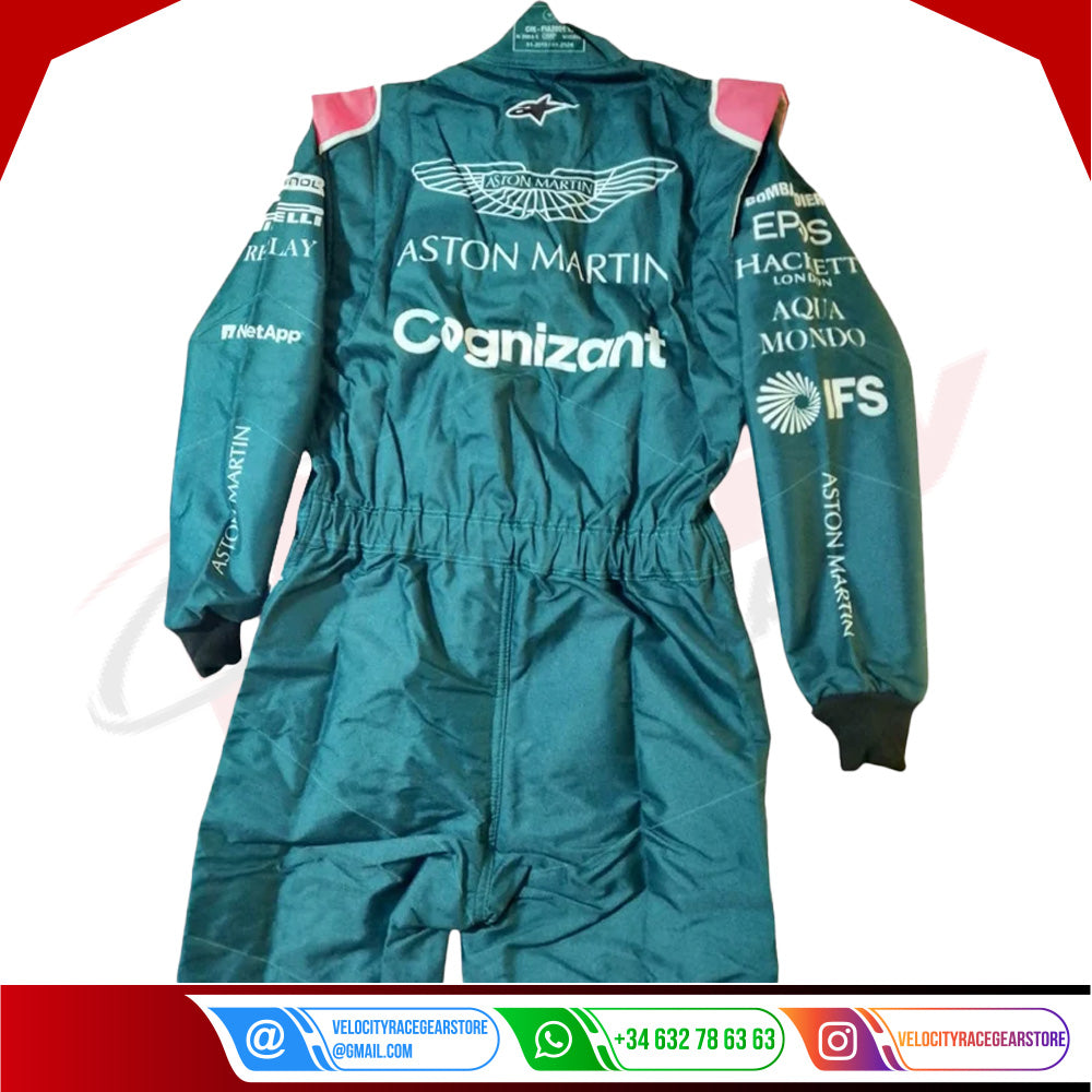 Sebastian Vettel Aston Martin F1 drivers 2021 Race Suit - Velocity Racegear-Sebastian Vettel Aston Martin F1 drivers 2021 Race Suit - Velocity Racegear-F1 Racing Suit
