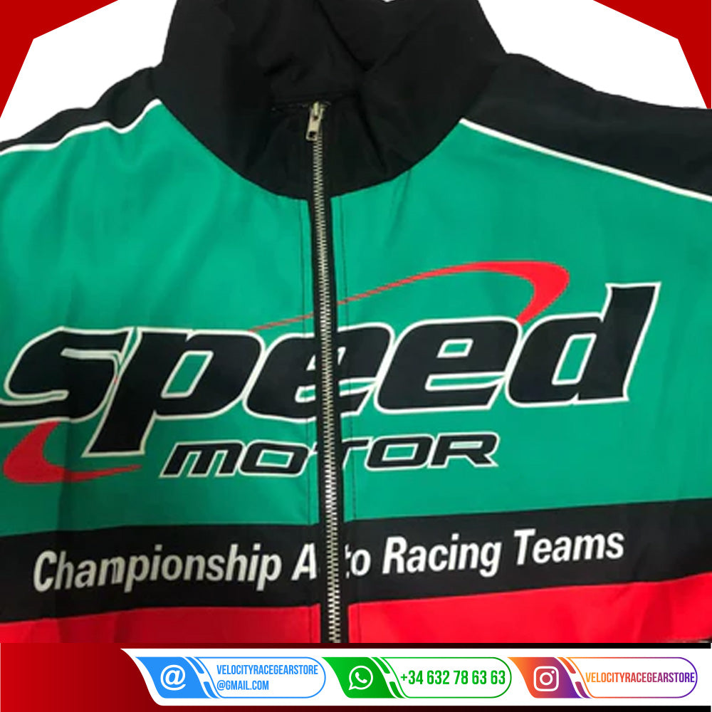 Speed Motor Green racing f1 jacket - Velocity Racegear-Speed Motor Green racing f1 jacket - Velocity Racegear-F1 jacket