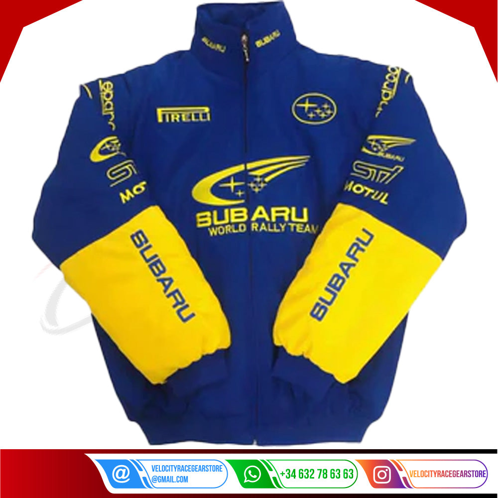 Subaru F1 Racing Thicken Style Embroidered Jacket - Velocity Racegear-Subaru F1 Racing Thicken Style Embroidered Jacket - Velocity Racegear-F1 jacket