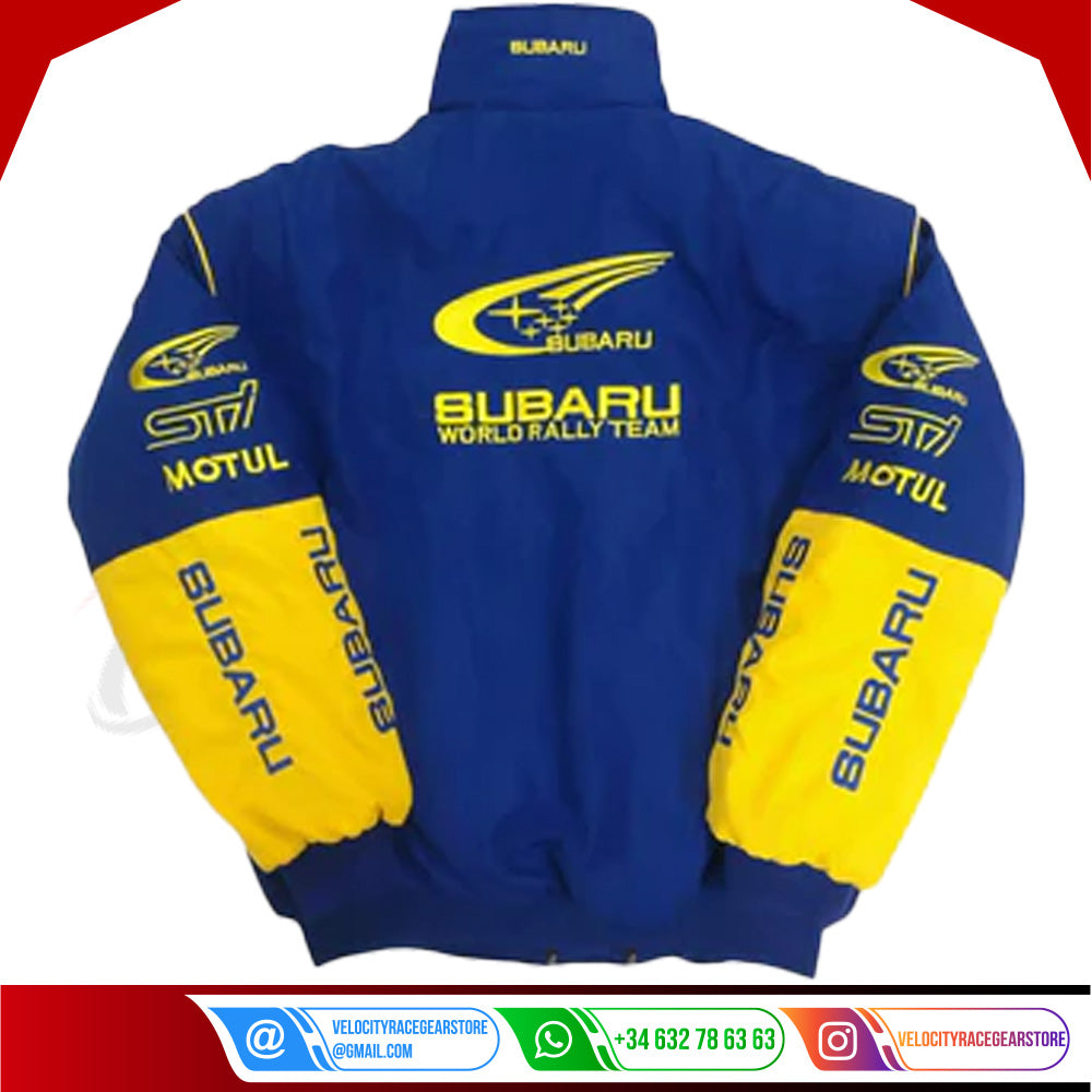 Subaru F1 Racing Thicken Style Embroidered Jacket - Velocity Racegear-Subaru F1 Racing Thicken Style Embroidered Jacket - Velocity Racegear-F1 jacket