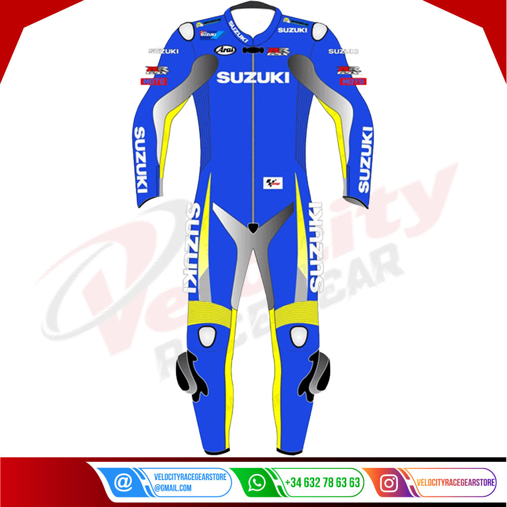 Suzuki Motorbike Leather Biker Suit - Velocity Racegear-null