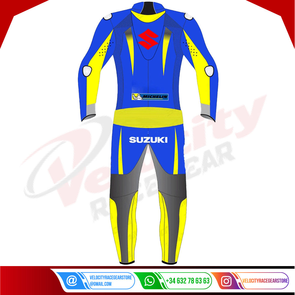 Suzuki Motorbike Leather Biker Suit - Velocity Racegear-null