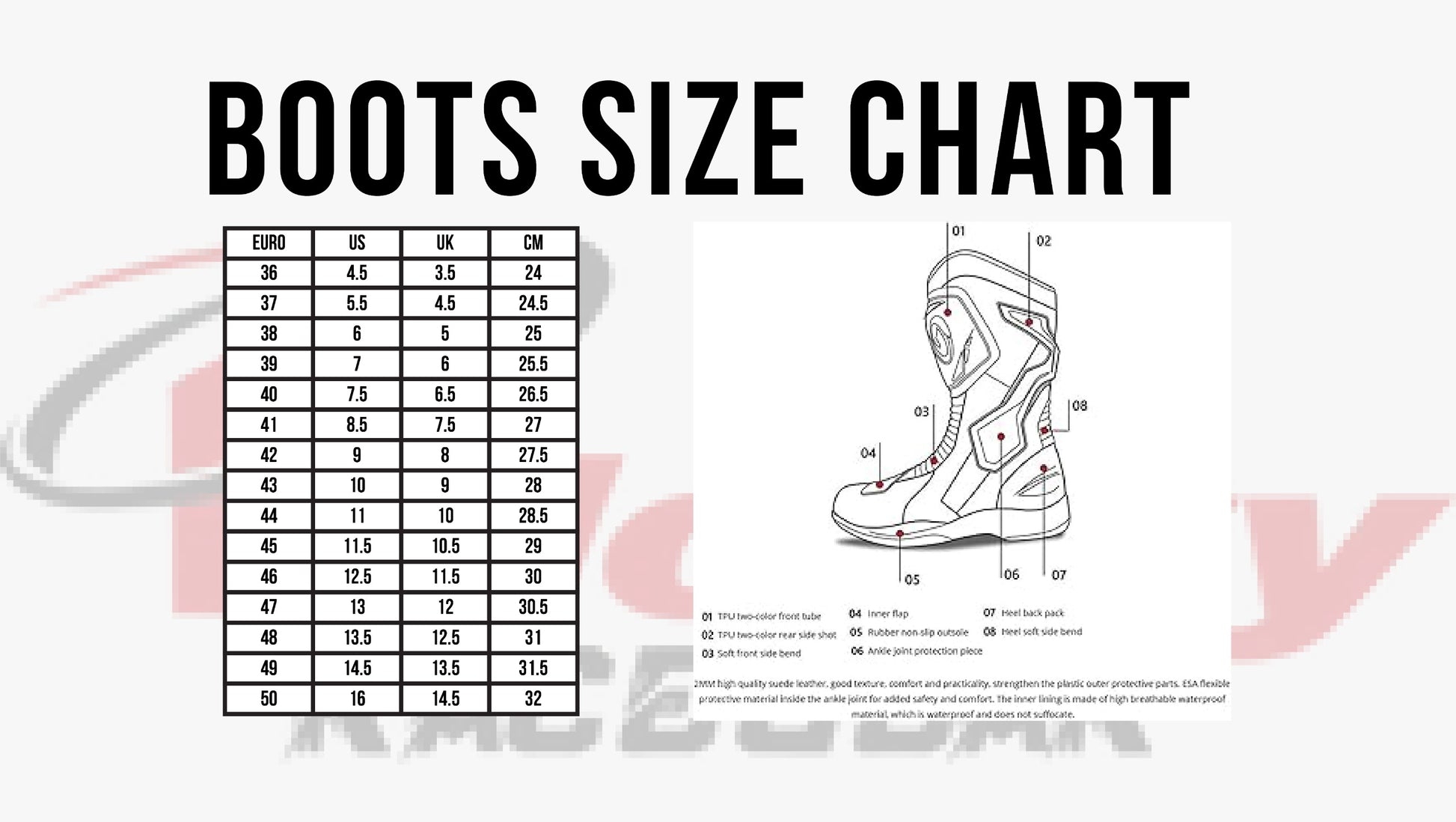 Tschul Motorcycle Boots TX6-Pro - Velocity Racegear-null